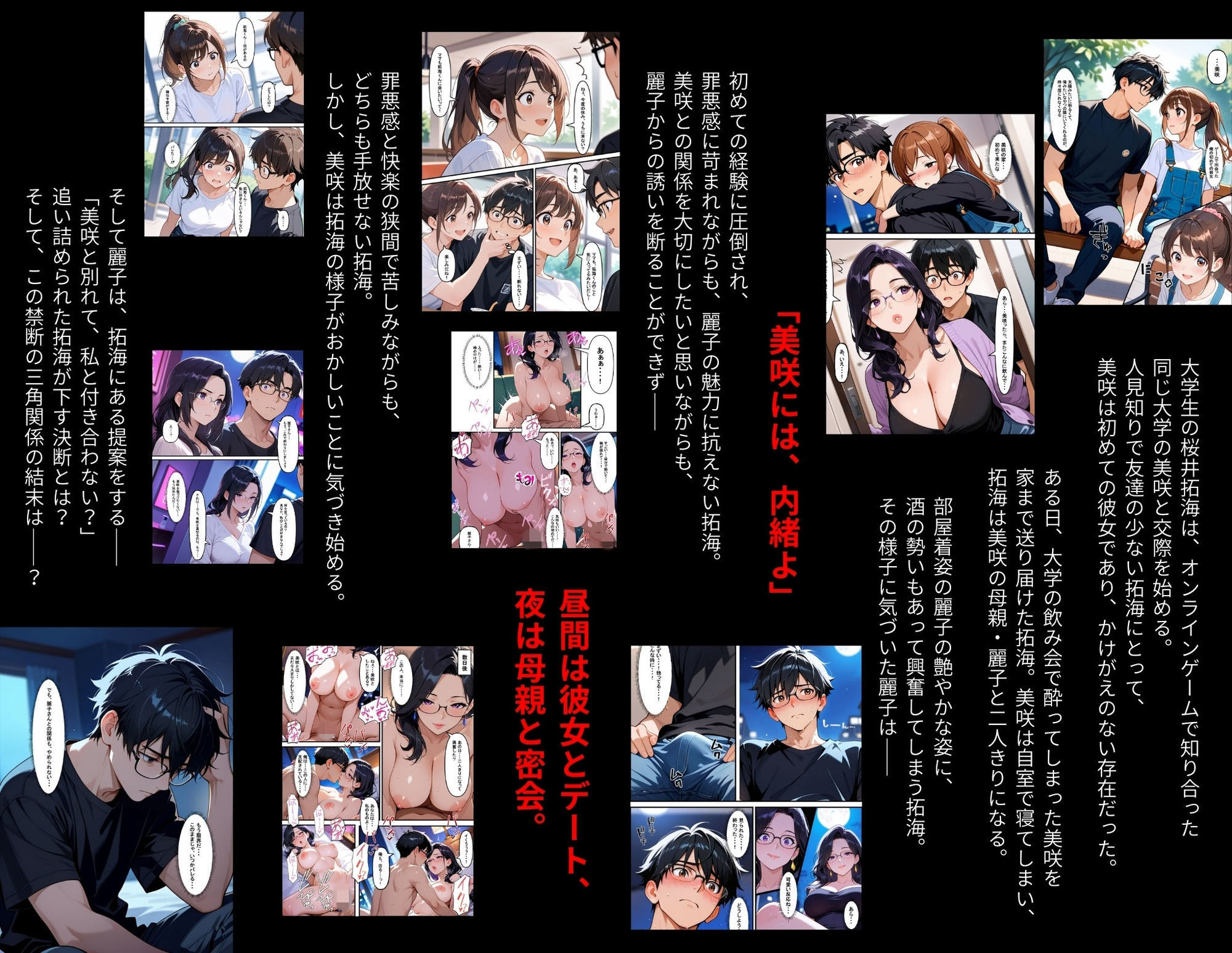 彼女の母親（42）に初体験を奪われたら、年上の魅力に抗えなくなって昼間は彼女、夜は母親という二重生活で罪悪感と快楽に溺れまくった話