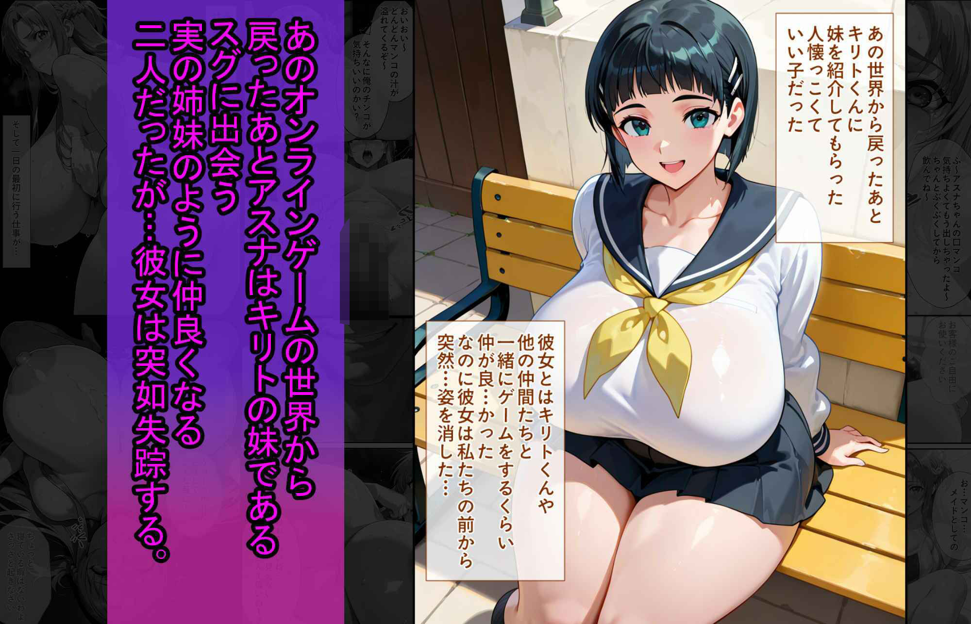 爆乳J●  アスナちゃんが巨根おじさんに寝取られる  話3