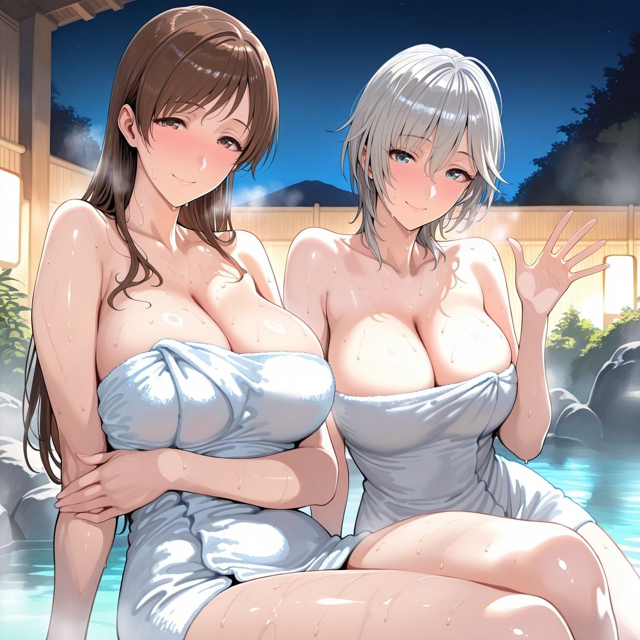 新○美○＆アナ○タシアin温泉