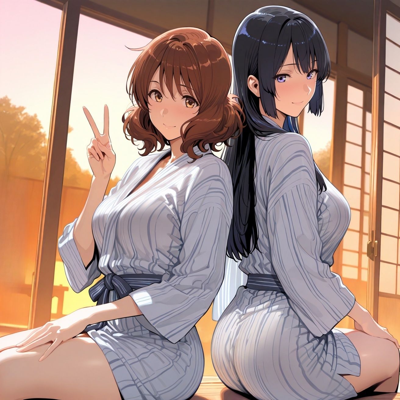 黄○久○子＆高○麗○in旅館