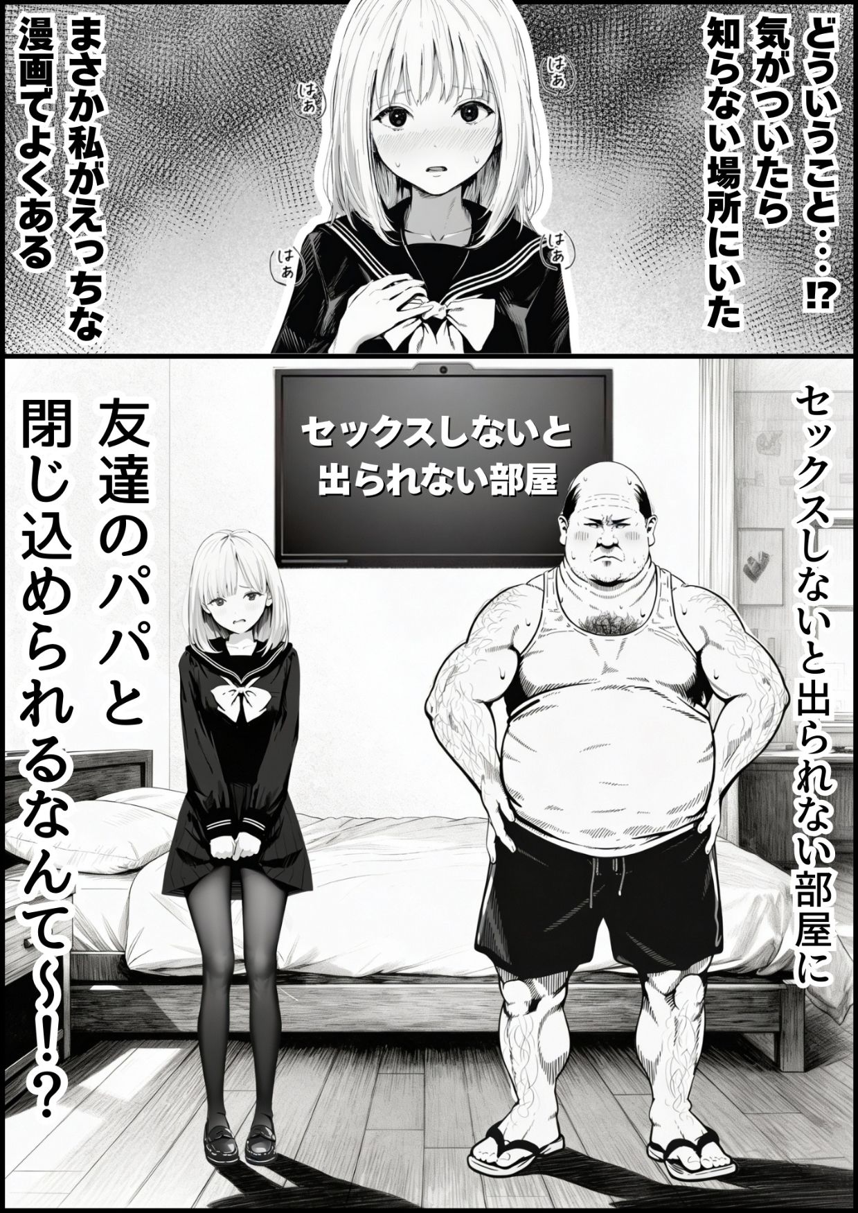 セックスしないと出られない部屋に親友のパパと閉じ込められたんですけど〜！？