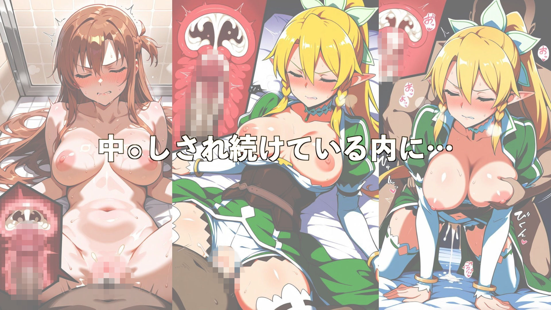 愛する人を救うためチ●ポを受け入れたところ快感を教え込まれ陥落【アスナ＆リーファ】