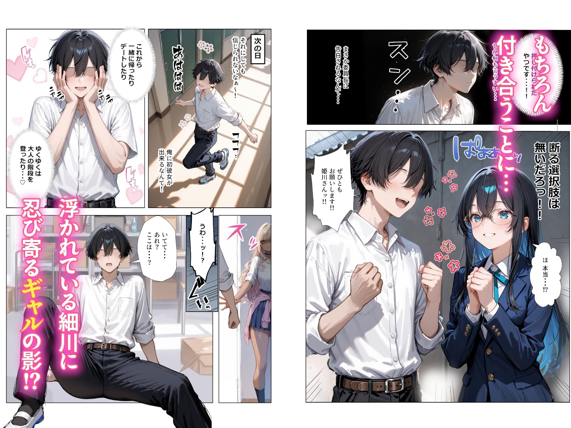 清楚彼女がいるのにギャルとの予行練習（生本番）がやめられない話【ぬるぬるエロアニメ動画同梱】