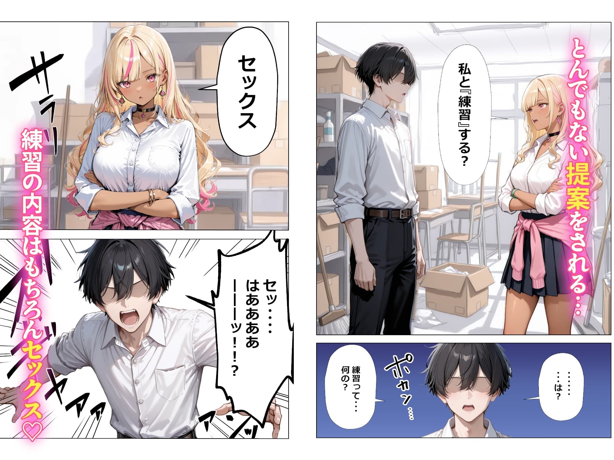 清楚彼女がいるのにギャルとの予行練習（生本番）がやめられない話【ぬるぬるエロアニメ動画同梱】