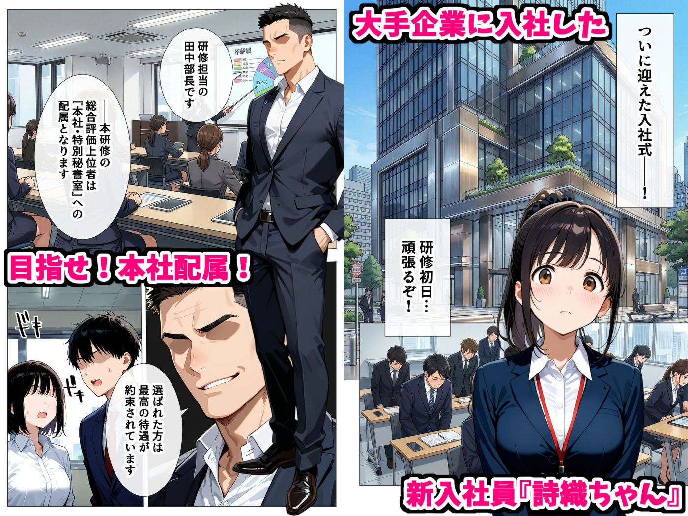 セックスはビジネスマナー！？新入社員を生ハメ中出し研修〜オフィスではセックスが新しい挨拶と評価基準になりました〜