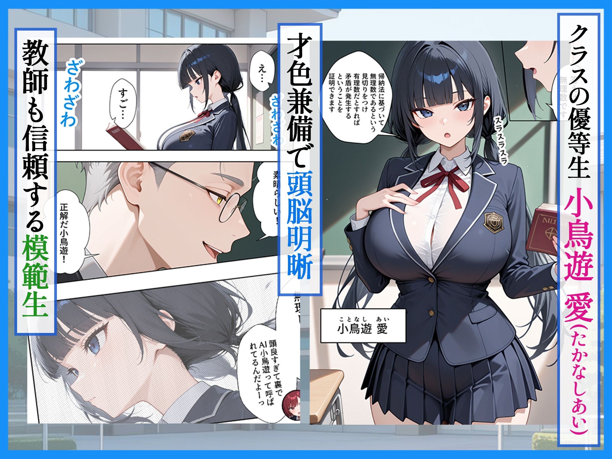優等生の裏の顔 大好きな先生の弱味を握って寸止めの果てに中出しさせる話