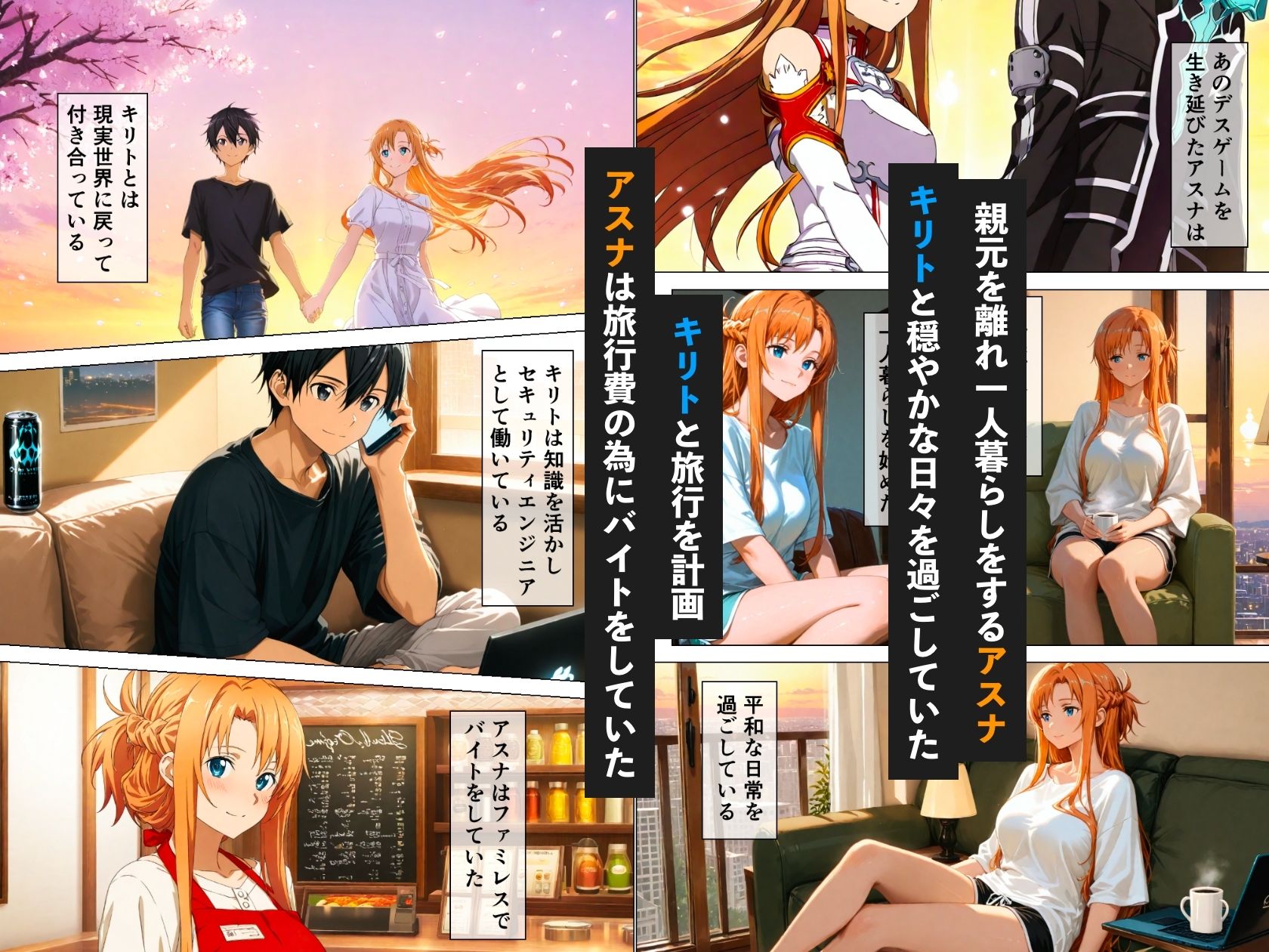 仕事ができないキモ男にアスナが弱みを握られて寝取られる話