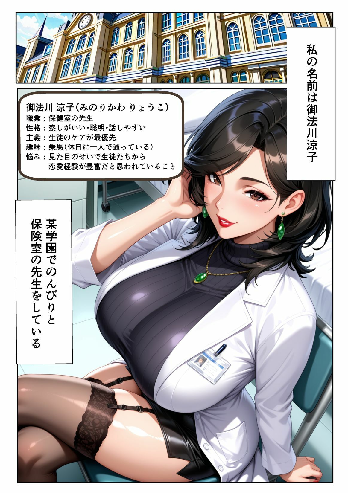 極上エロボディ先生を催●アプリで常識改変して自分専用のオナホにする話 〜御法川涼子先生編〜
