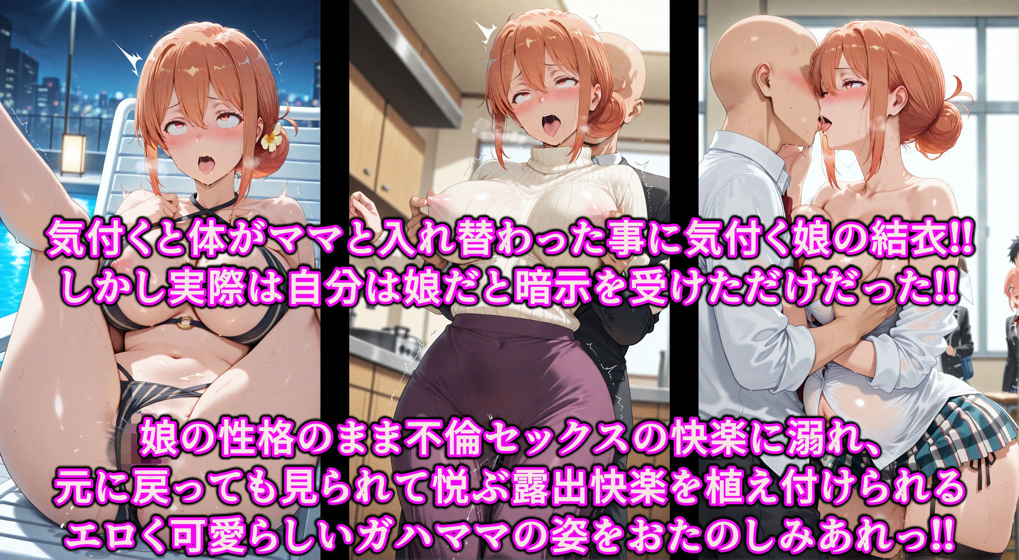催淫暗示で頭の中を思い通り♪体は人妻！心は娘！？と思い込んだ不倫妻♪認識イジられ変態露出狂に性癖開発