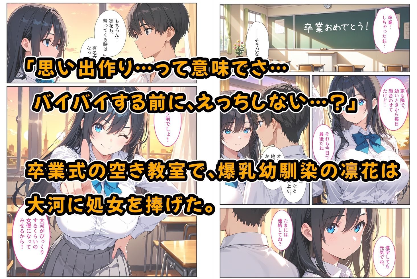 卒業式に処女をくれた爆乳幼馴染がAV女優になっていたので俺の愛とセックスで取り戻す！