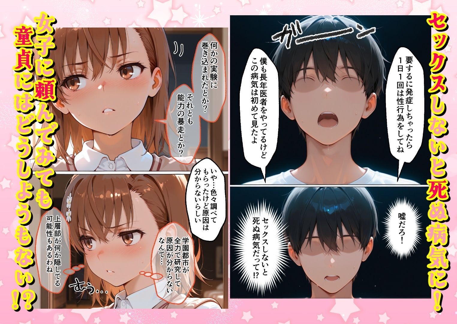 ヌプヌプしないと〇ぬ病気になりハメまくり救済（はーと）ハーレム性活 僕の部屋がヤリ部屋化…！？ 能力者編