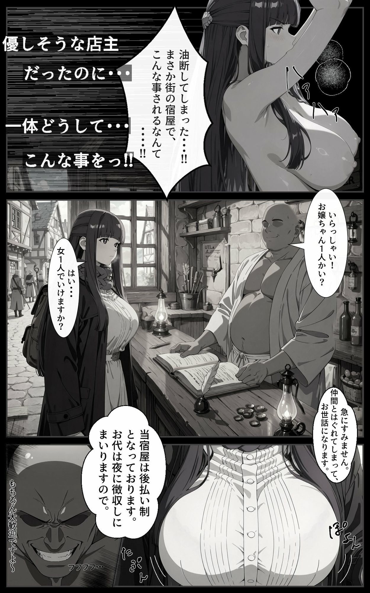 お代は体で。フェ〇ン快楽調教堕ちの宿