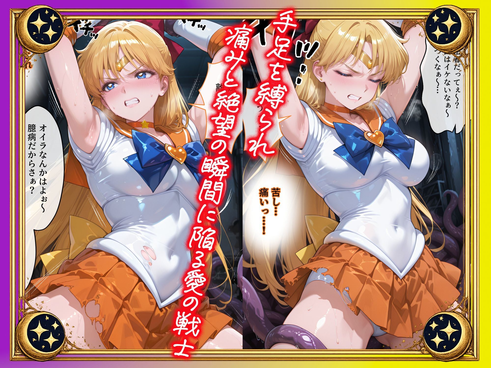 【セリフ付】悪魔に敗北〜快楽堕ちさせられた金の戦士編〜