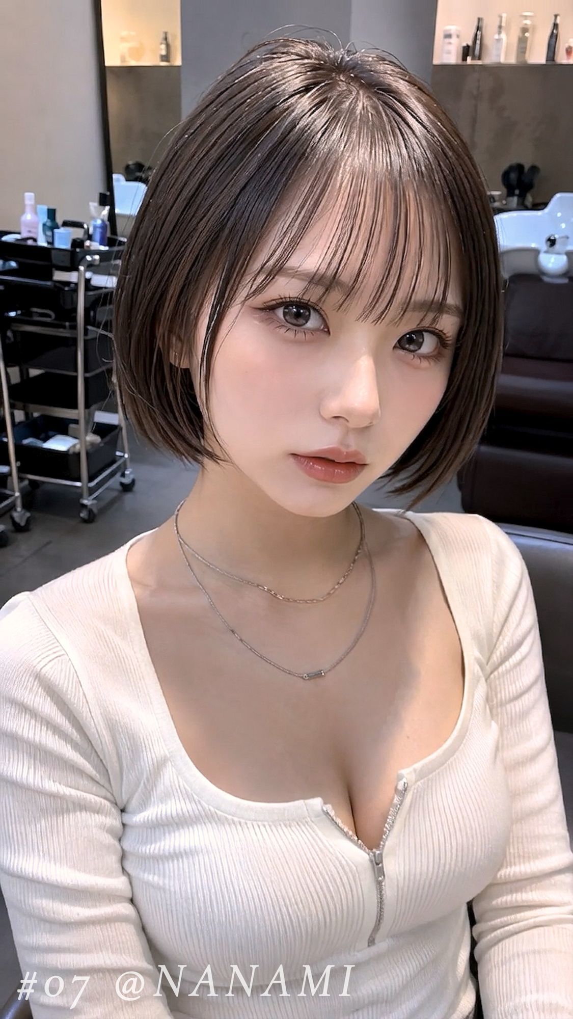 美容室に行っただけなのに4回も大量顔射された私…。おしゃれなクール系美容女子たち20人、Before＆After顔射オムニバス【4K縦動画】