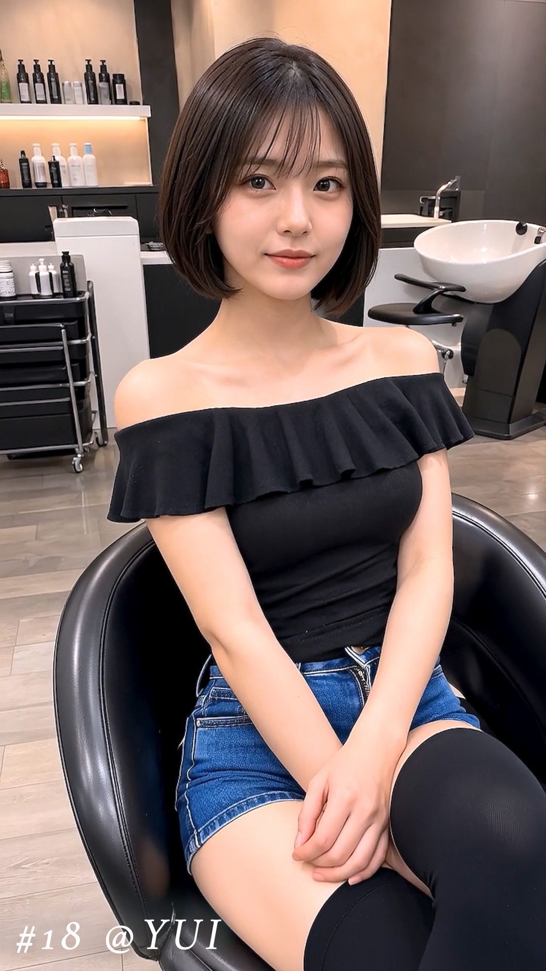 美容室に行っただけなのに4回も大量顔射された私…。おしゃれなクール系美容女子たち20人、Before＆After顔射オムニバス【4K縦動画】