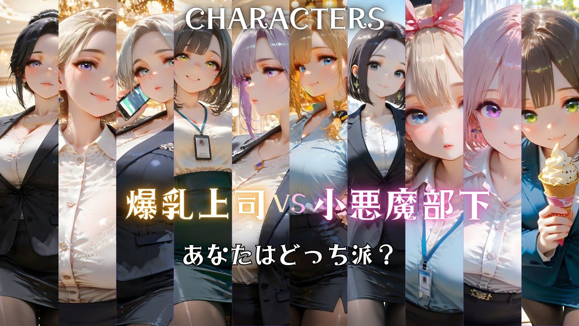 【4K神画質】爆乳上司vs小悪魔女子！ 社内OL 上司も部下もハメてみた！ 〜禁断の全員中出しSEX〜