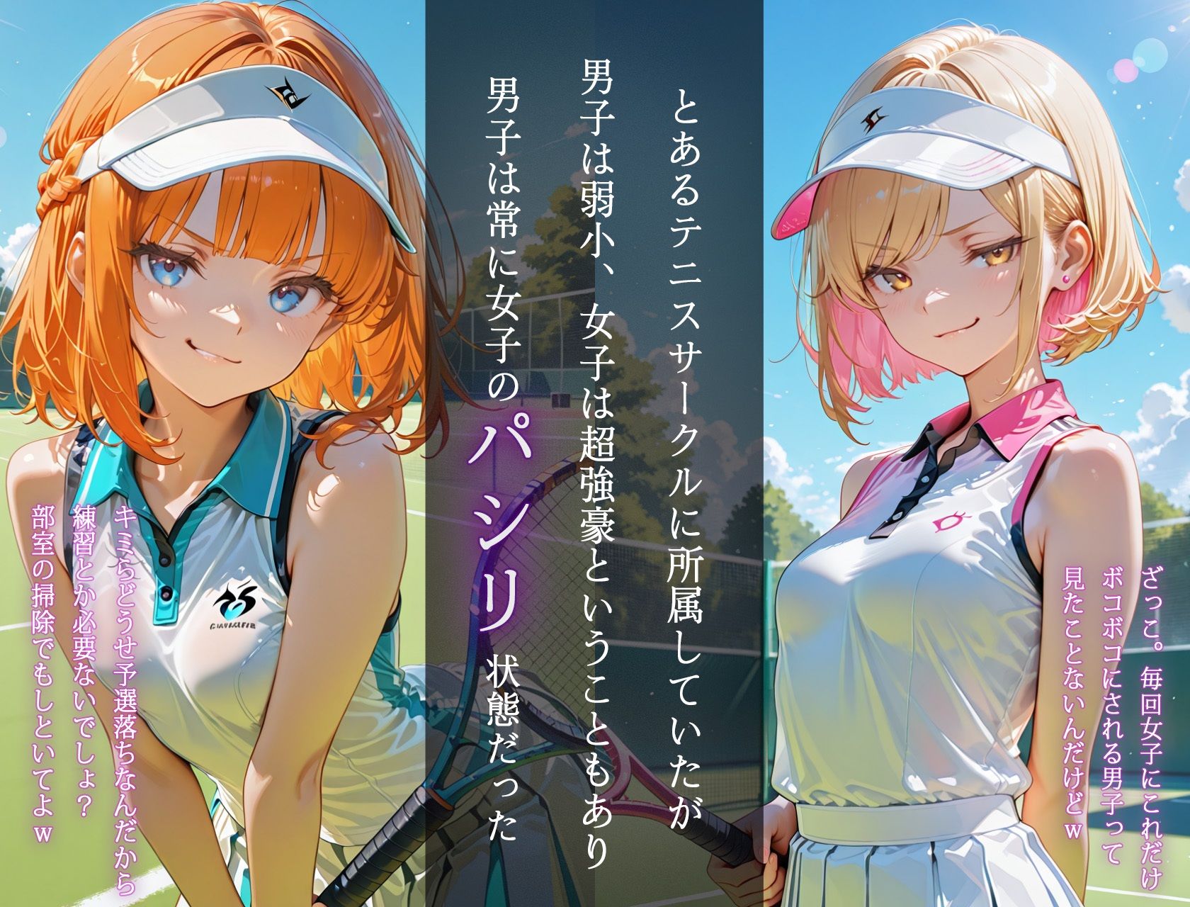 テニス部のドSな先輩に敗北してお仕置き搾精された話