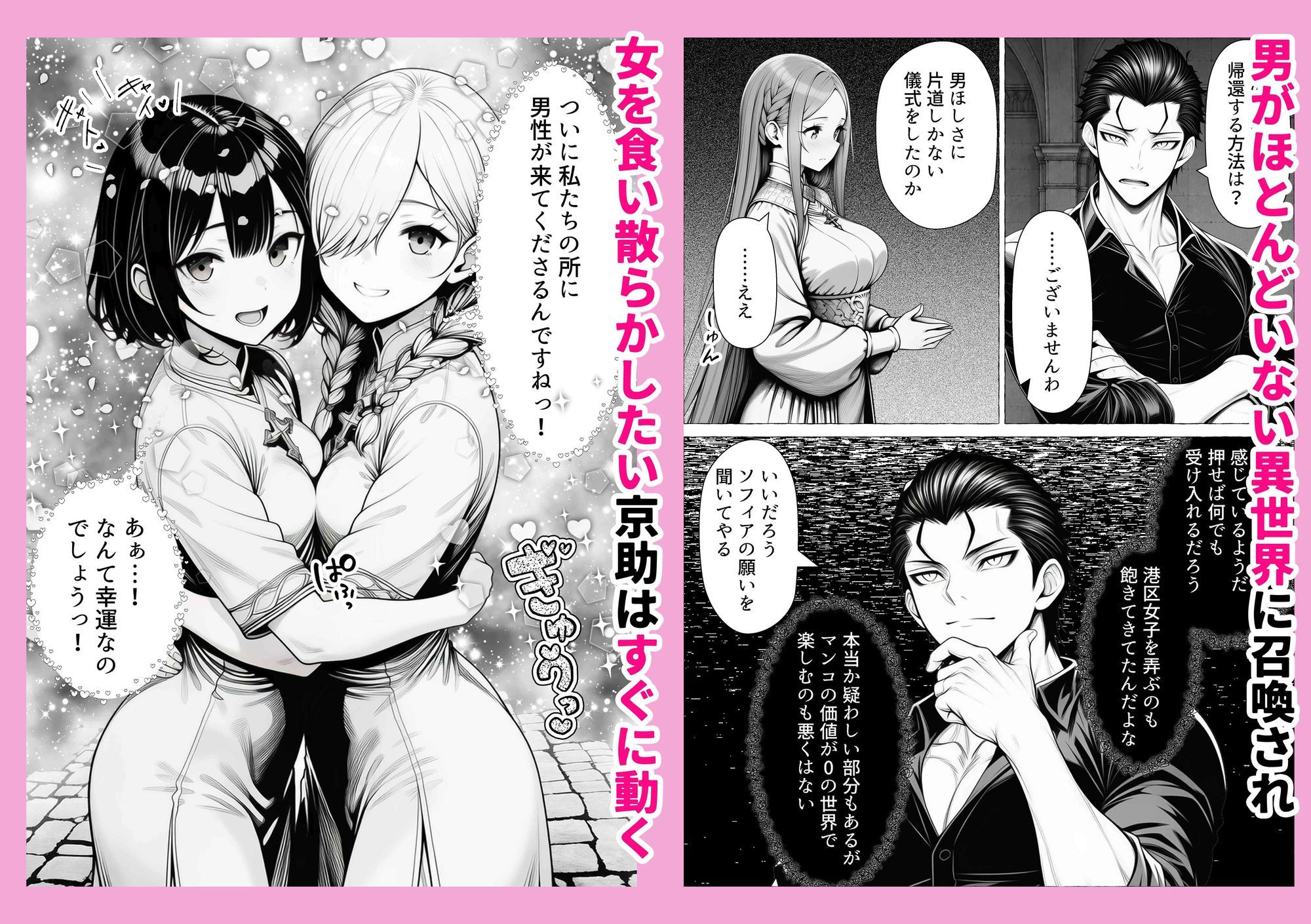 男が1％しかいない異世界で美少女ハーレムを作る話