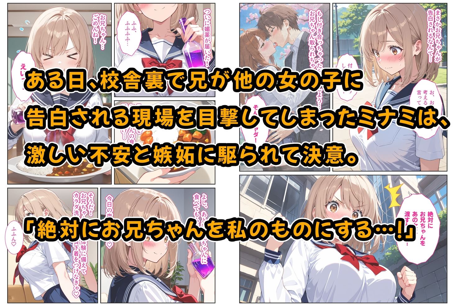 間違って媚薬を飲んで発情しちゃった爆乳妹が大好きな兄に中出しおねだりしてきた！