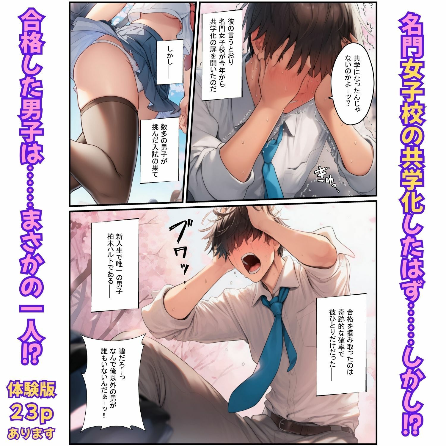 絶頂ハーレム学園！風紀委員の美少女と濃厚中出し