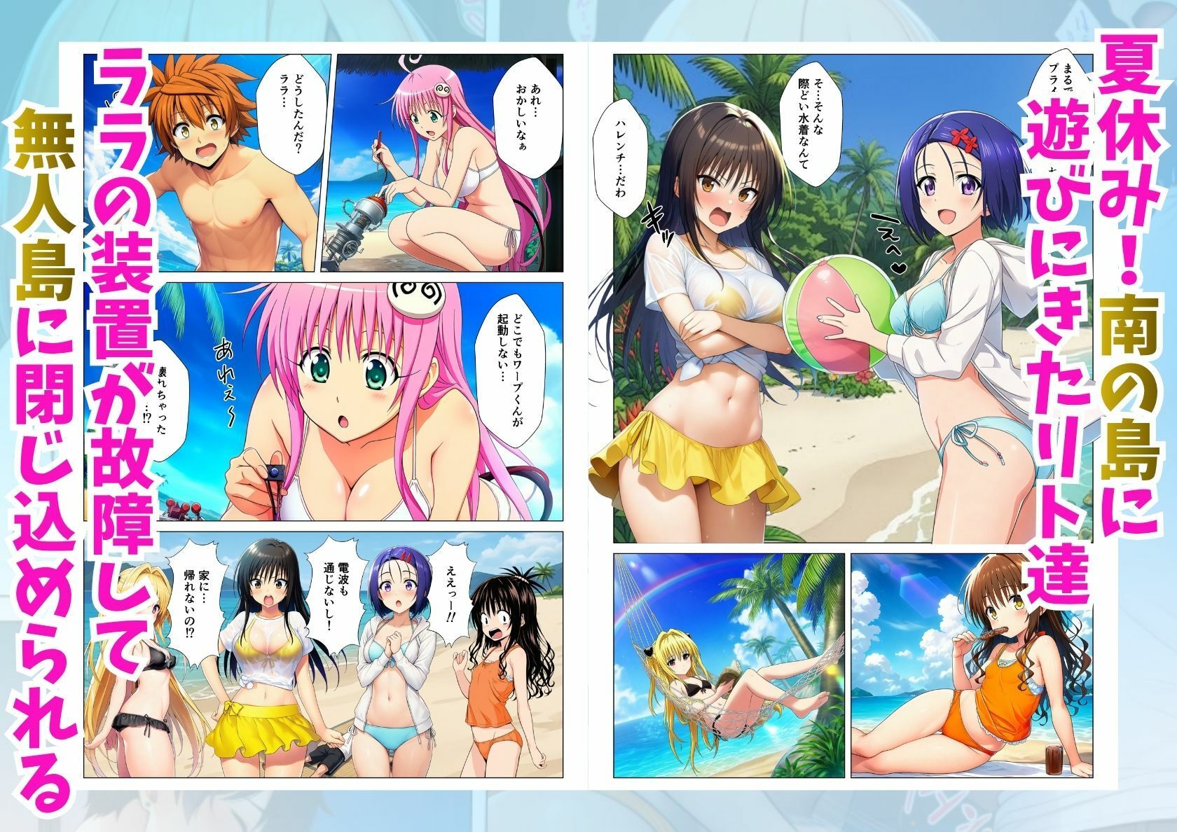 無人島でとらぶるハーレム！リトとヒロイン達のハレンチなサバイバル生活