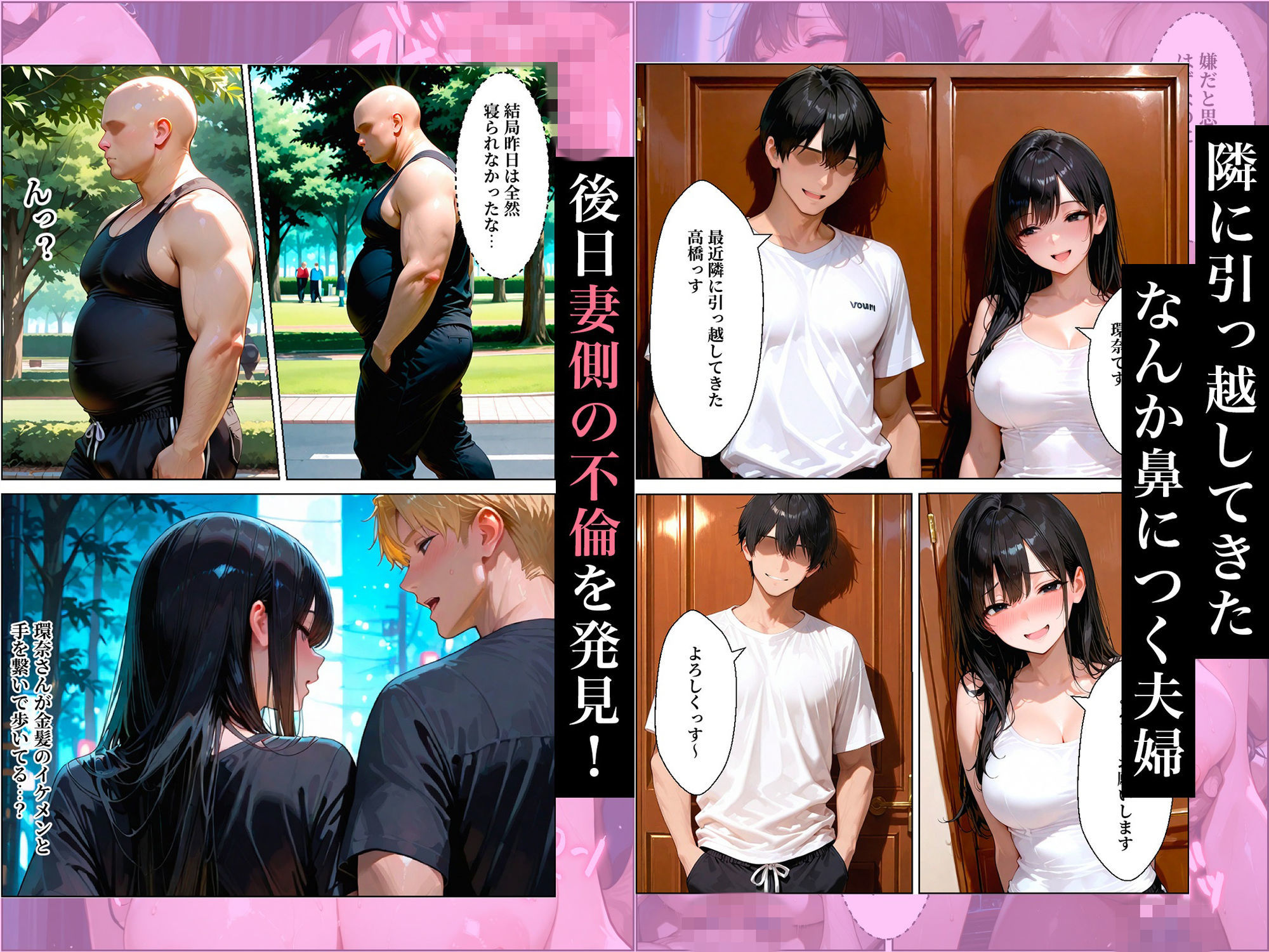 隣人の人妻の弱みを握ってデカチンで犯しまくった話
