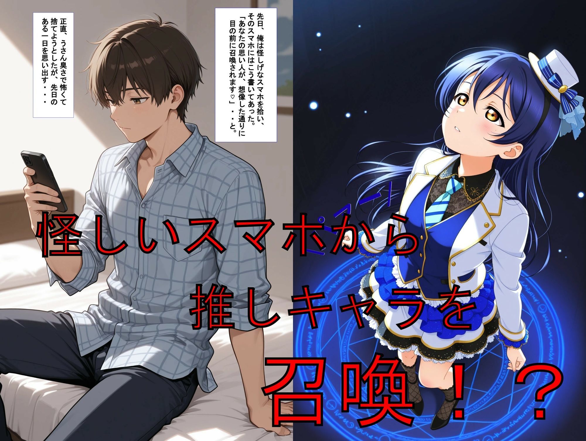 推しキャラ召喚した俺！  トップアイドル美少女を犯しつくす！  〜園〇  海未〜ver