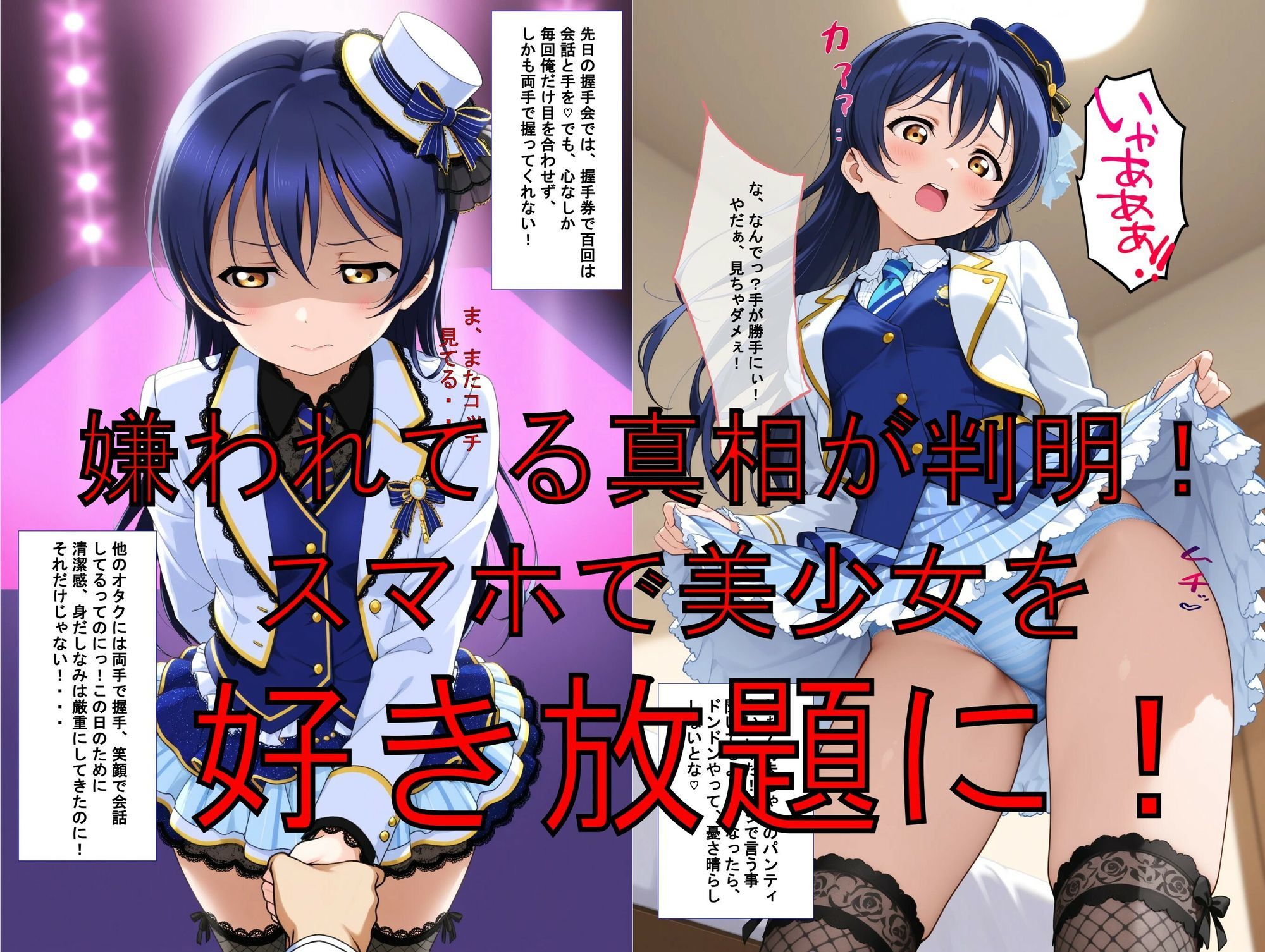 推しキャラ召喚した俺！  トップアイドル美少女を犯しつくす！  〜園〇  海未〜ver