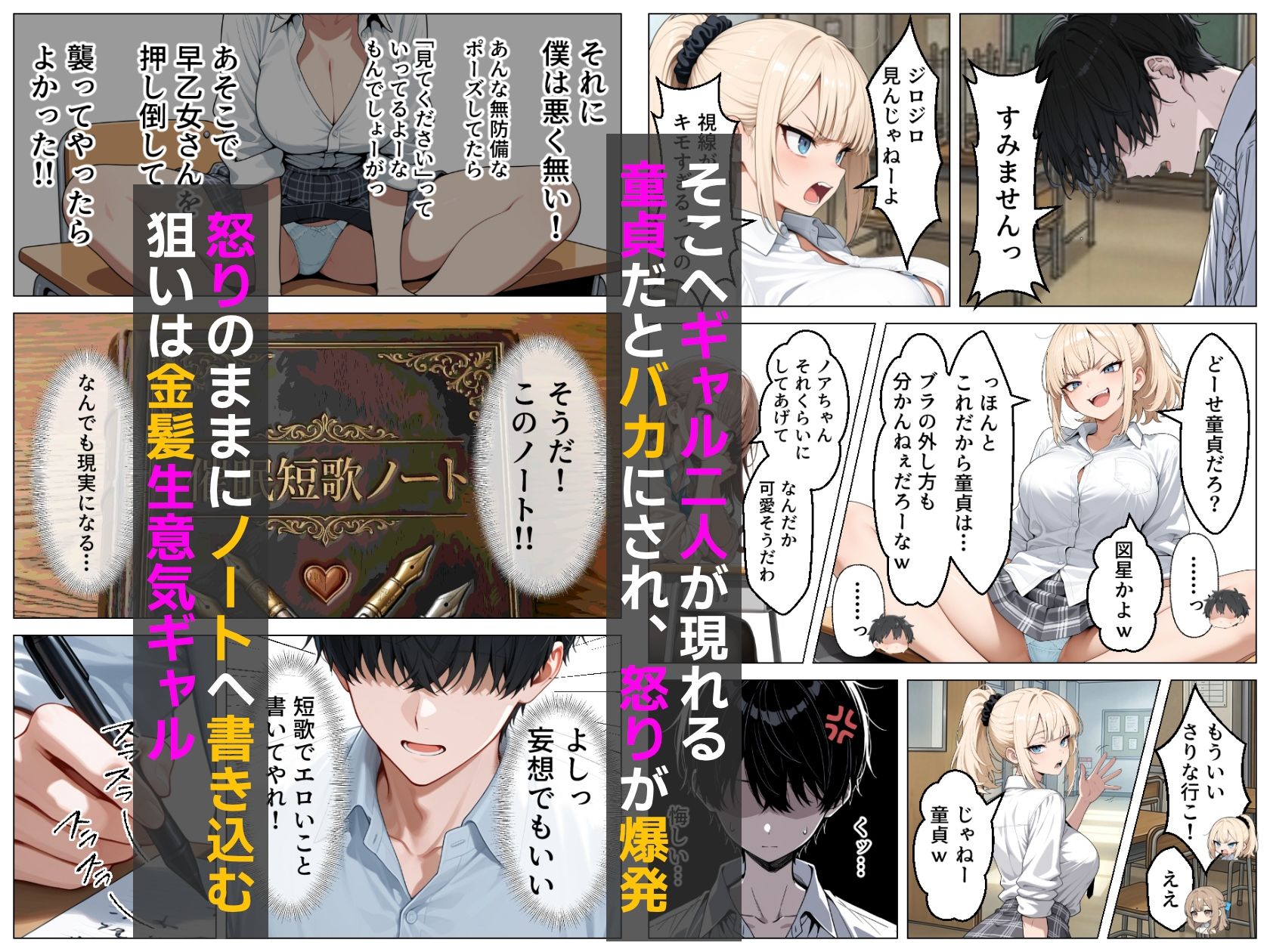 童貞の僕が催●ノートで一軍ギャルと3P？？絶頂生ハメSEXした話