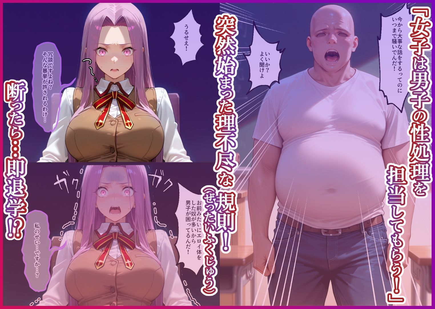 S○Xしないと即退学？ 今日から全員強●性処理部（はーと）中出しでご奉仕ポイント大量GET快楽堕ち凌●学園  フェ〇ト編