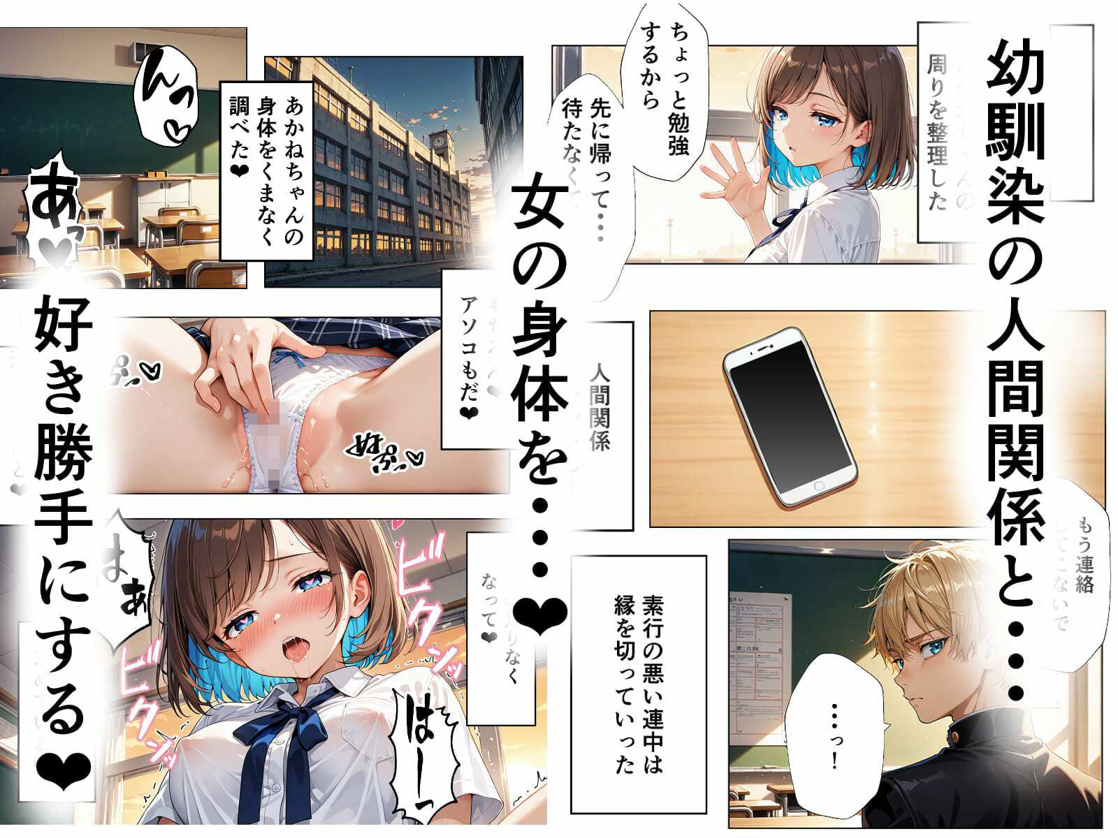 学園排泄  幼馴染がいじめるので人格排泄して幸せになります