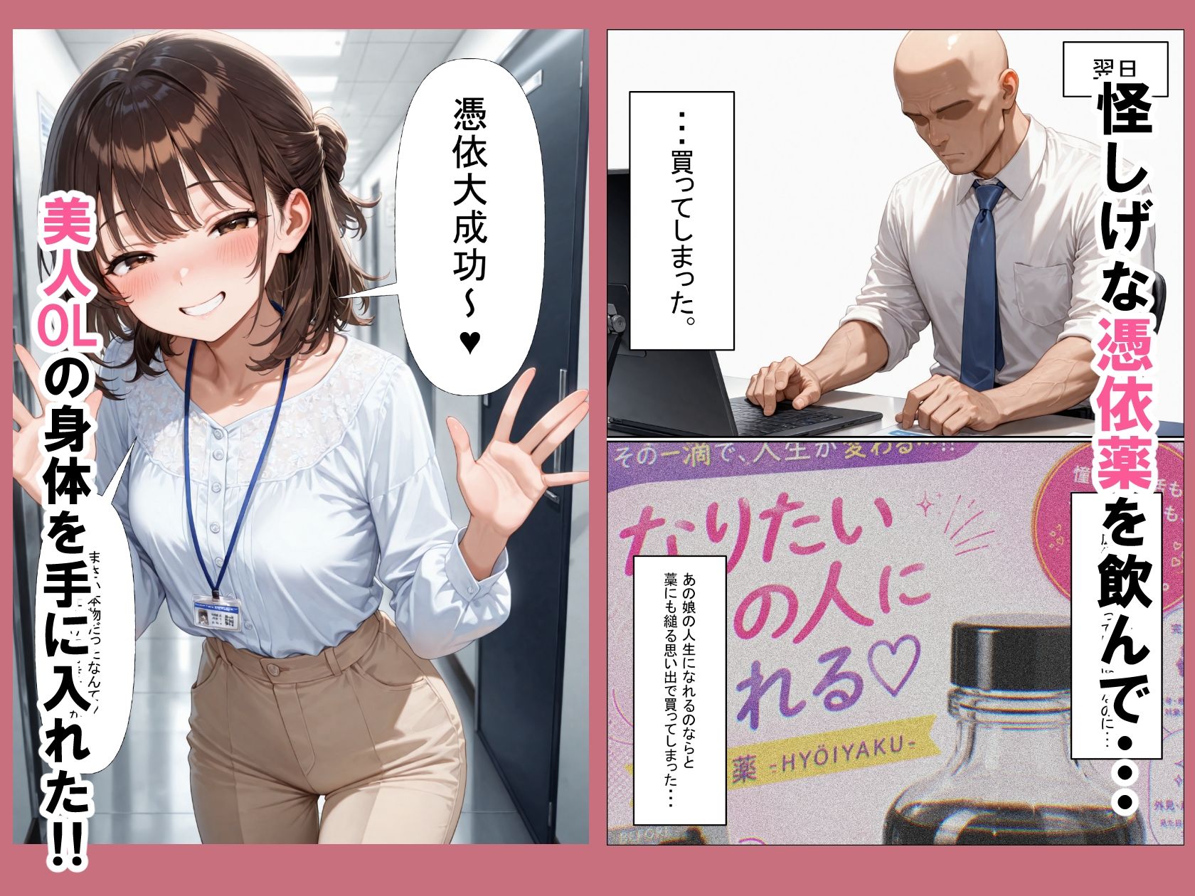 人格射精IV〜ただの中年男が美人OLの人格排泄  人生乗っ取ってメスになる話〜