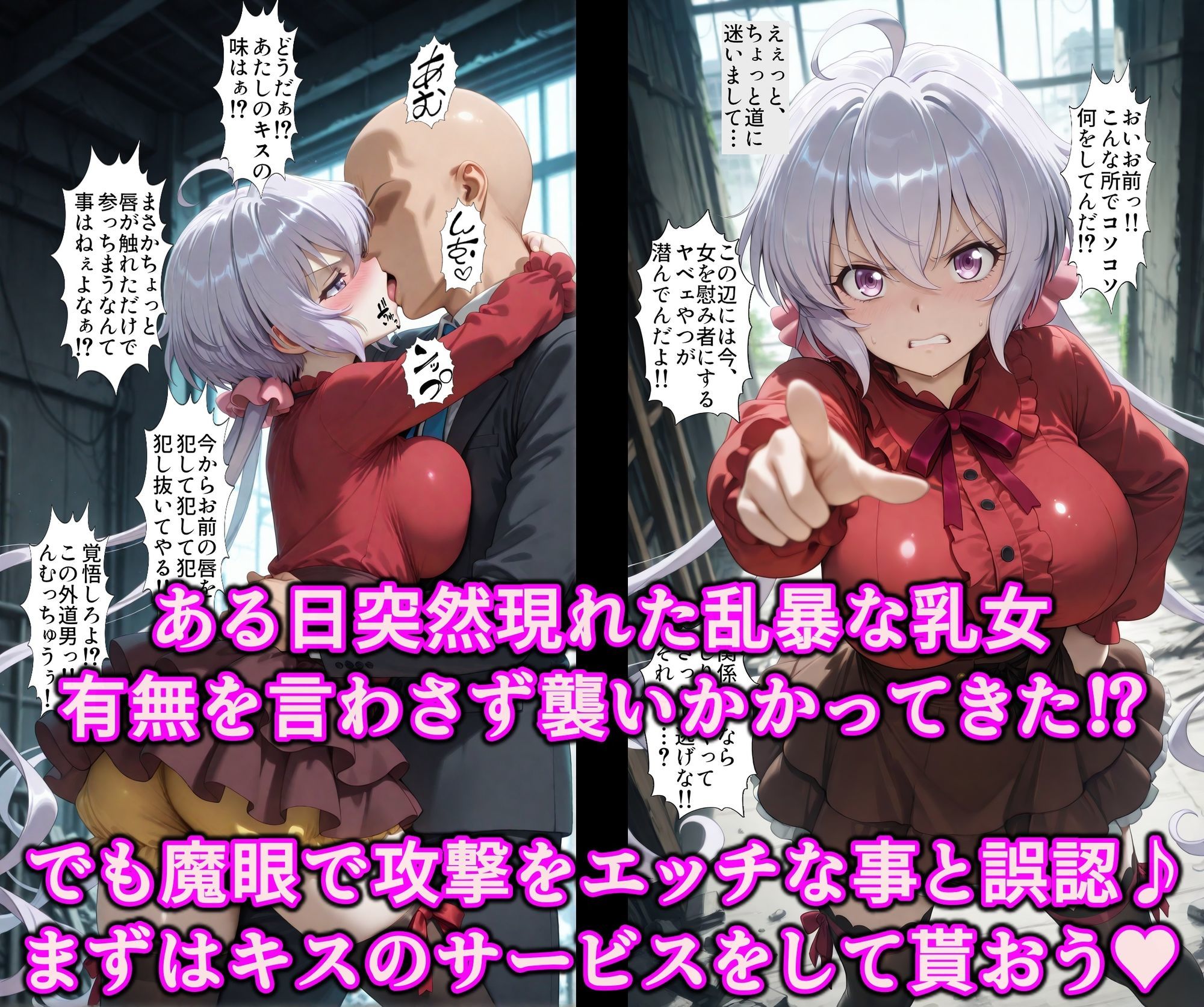 認識イジってドスケベバトル！！洗脳魔眼でいいなり勝ち気なエロ乳娘♪全穴絶頂調教で俺にゾッコン淫乱オナホ