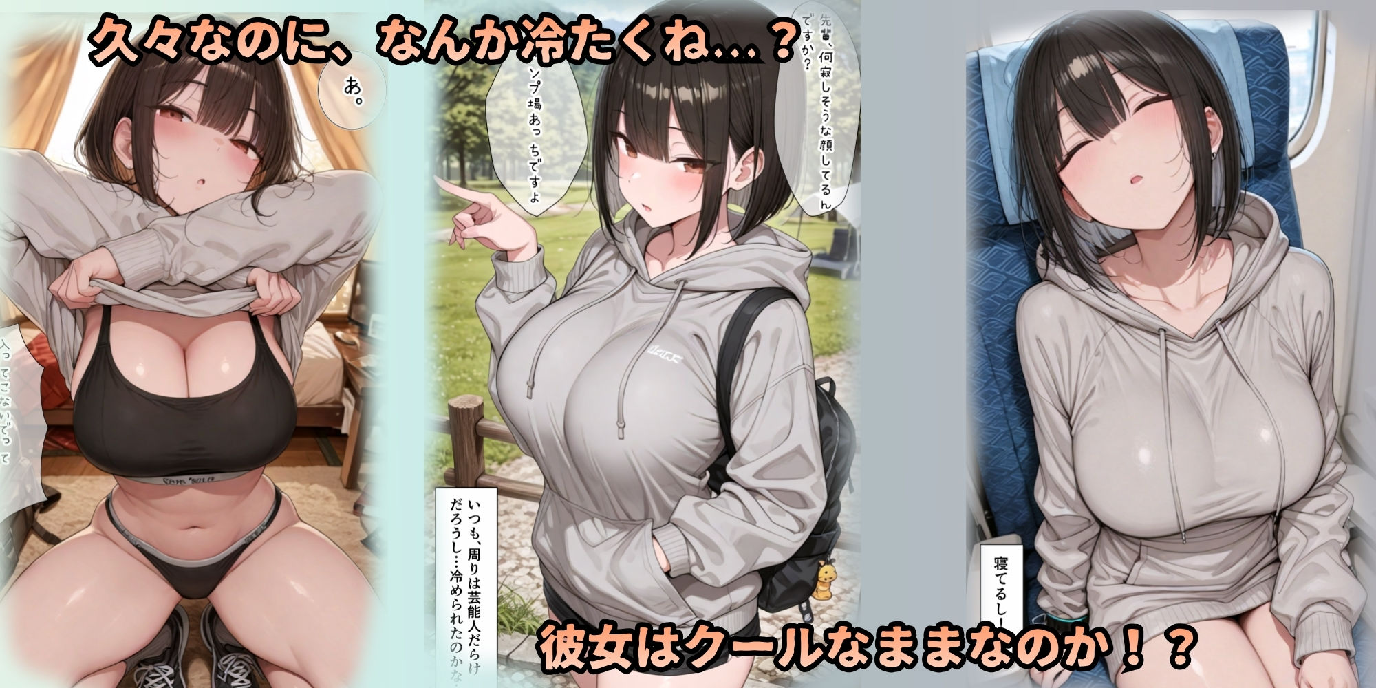 グラドル彼女を独占。汗だくテントで乱れまくる聖夜