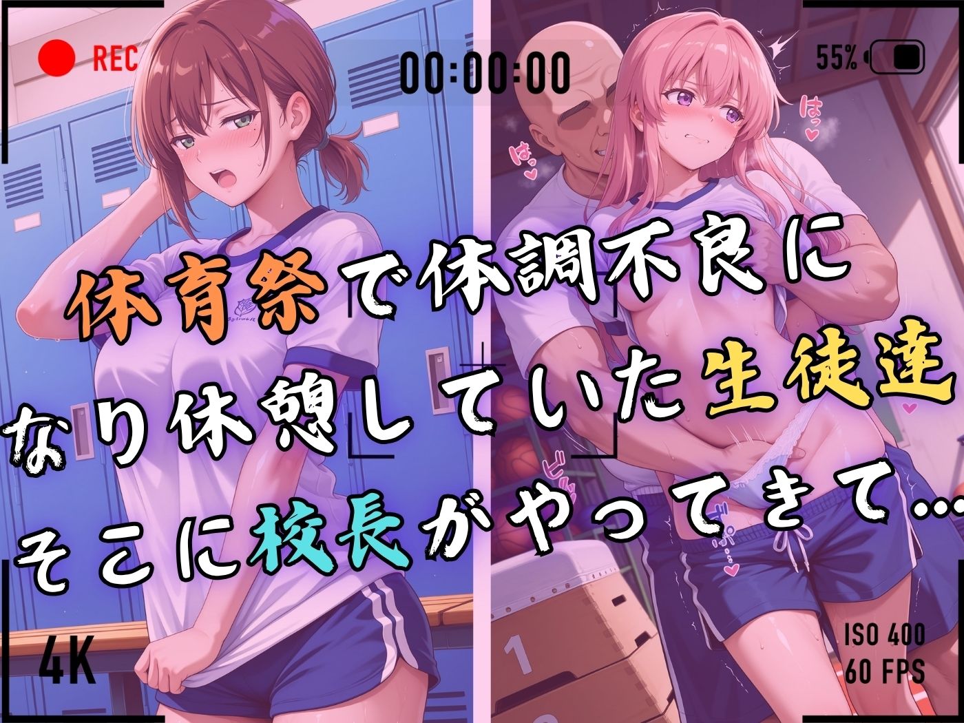 【4Kイラスト】1万3000人の生徒を抱いた校長による女子生徒への性指導（体育祭編）