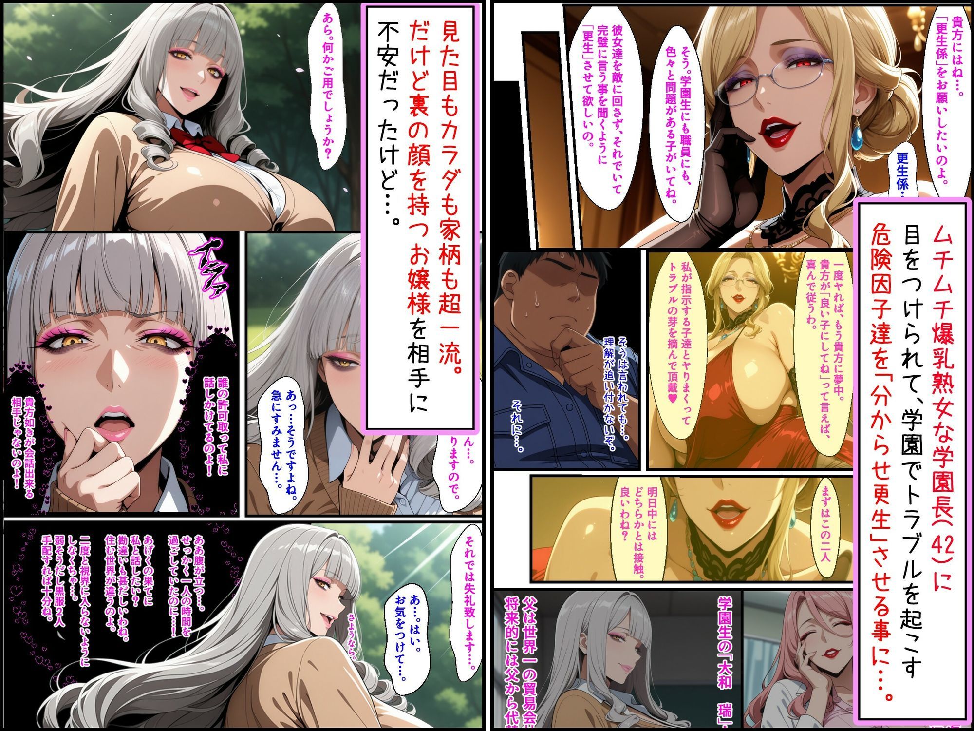 爆乳お嬢様もドスケベ熟女も特異体質で更生させる！学園長も先生もメイドも学園生も完堕ちさせてラブラブする話