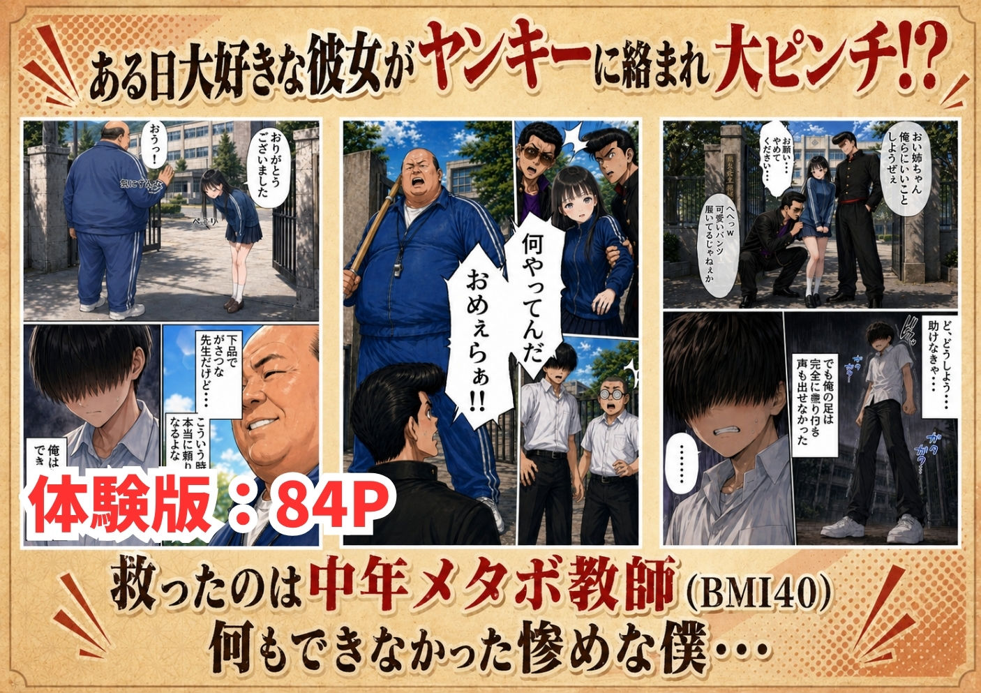 【昭和編】想いを寄せていたクラスメイトが中年メタボ教師（BMI40）と肉体関係だった件