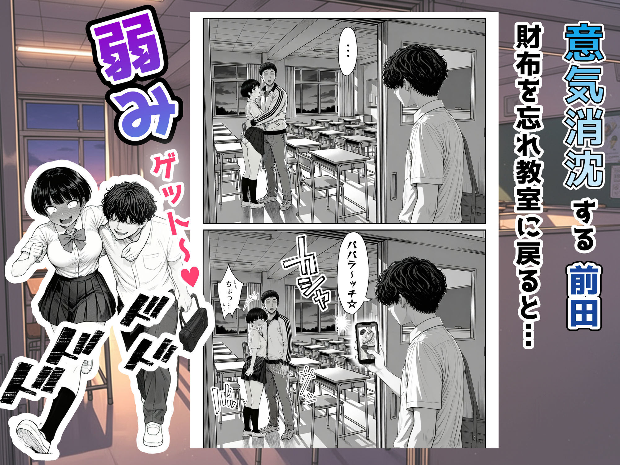 真面目でうるさい委員チョ〜の弱みを握ったヤリチンが1カ月限定恋人ごっこでHまでもっていく話