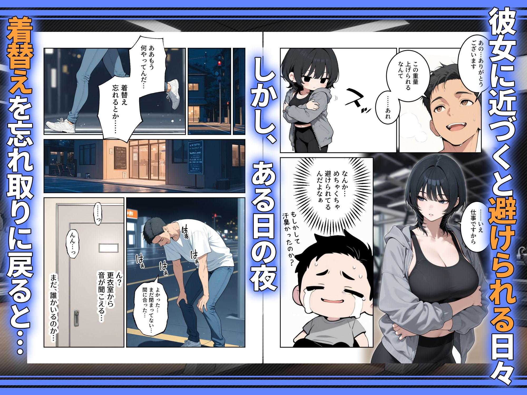 俺を嫌ってると思ってた美人トレーナーが実は体臭に興奮する汗匂いフェチだったので、筋トレ後の蒸れチンコでチン嗅ぎセックスしてあげた話