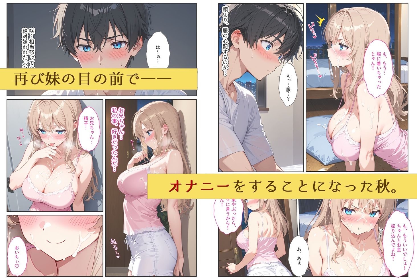 爆乳の妹をオカズにオナっていたのがバレたら妹が欲情して中出しセックスしまくった話