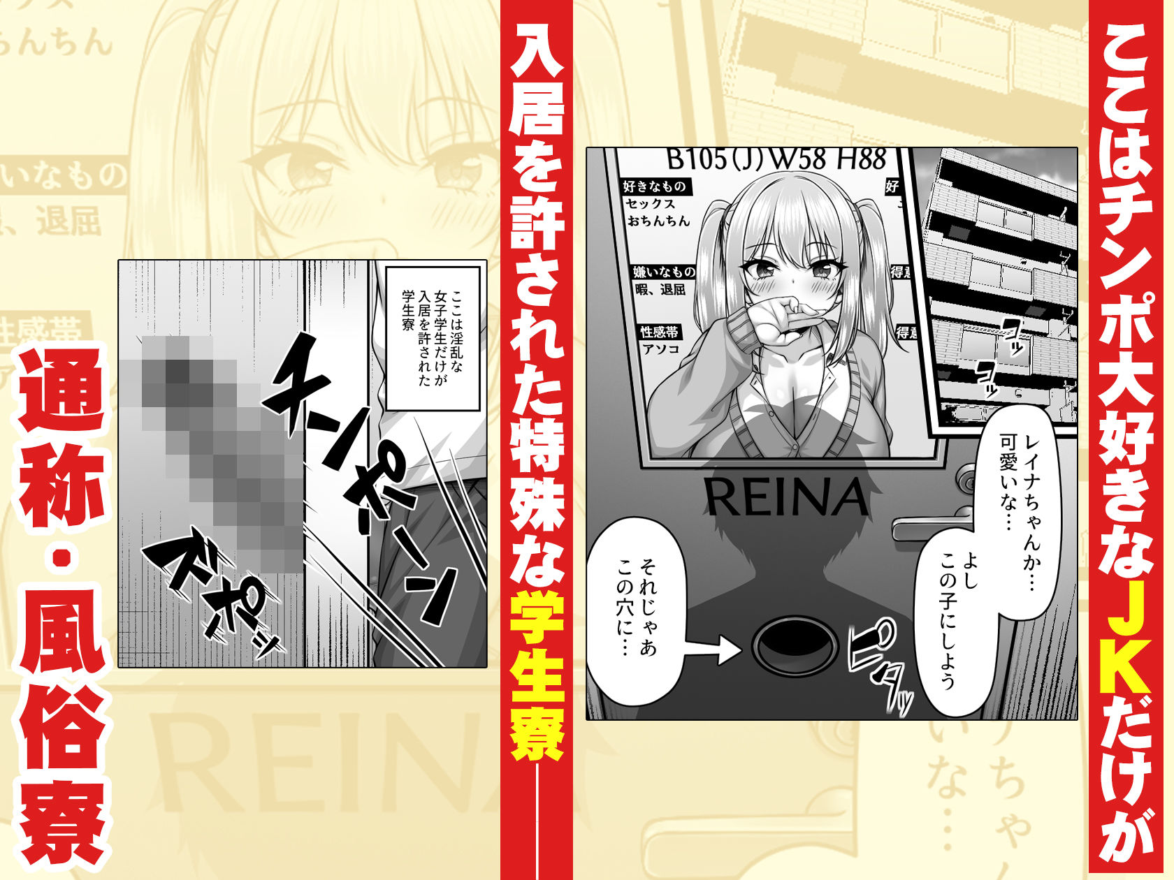 ここはチンポ大好きなJKだらけと噂の風俗寮