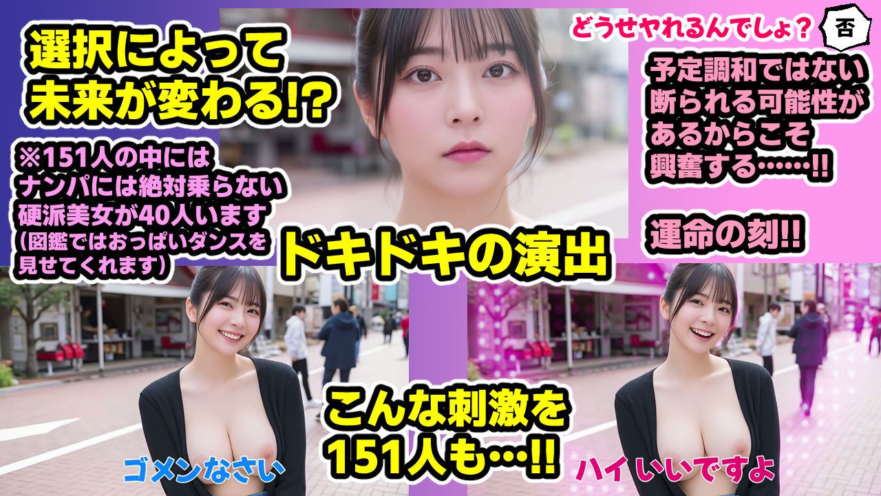 ナンパマスター〜151人のナンパ図鑑完成を目指せ！！〜【いきなり極限リーチ！！ 即興奮！！脳汁ドバドバナンパゲーム！！】