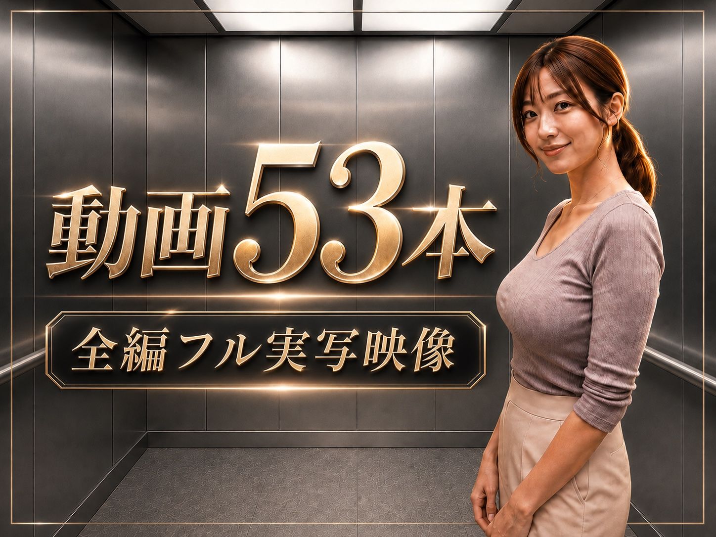 【フル実写動画】密室エレベーターに閉じ込められヤリマン巨乳人妻/ギャル/アイドルと中出しセックスした件