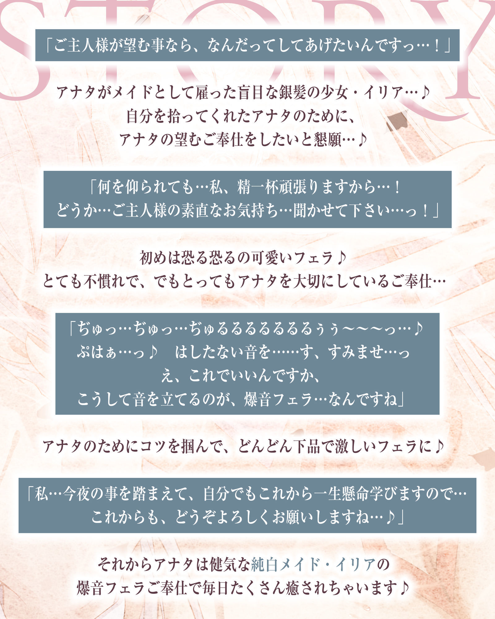 ★Live2D同梱★【フェラ特化】銀髪盲目メイドのお口ご奉仕  〜ご主人様のためにどんなに下品で激しいフェラでも頑張ります♪〜