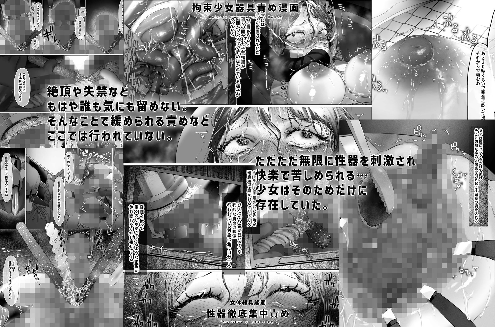 拘束少女器具責め漫画 女体器具蹂躙〜完全拘束少女/クリ肥大化実験/無限ディルド機械姦/性器徹底集中責めなど〜