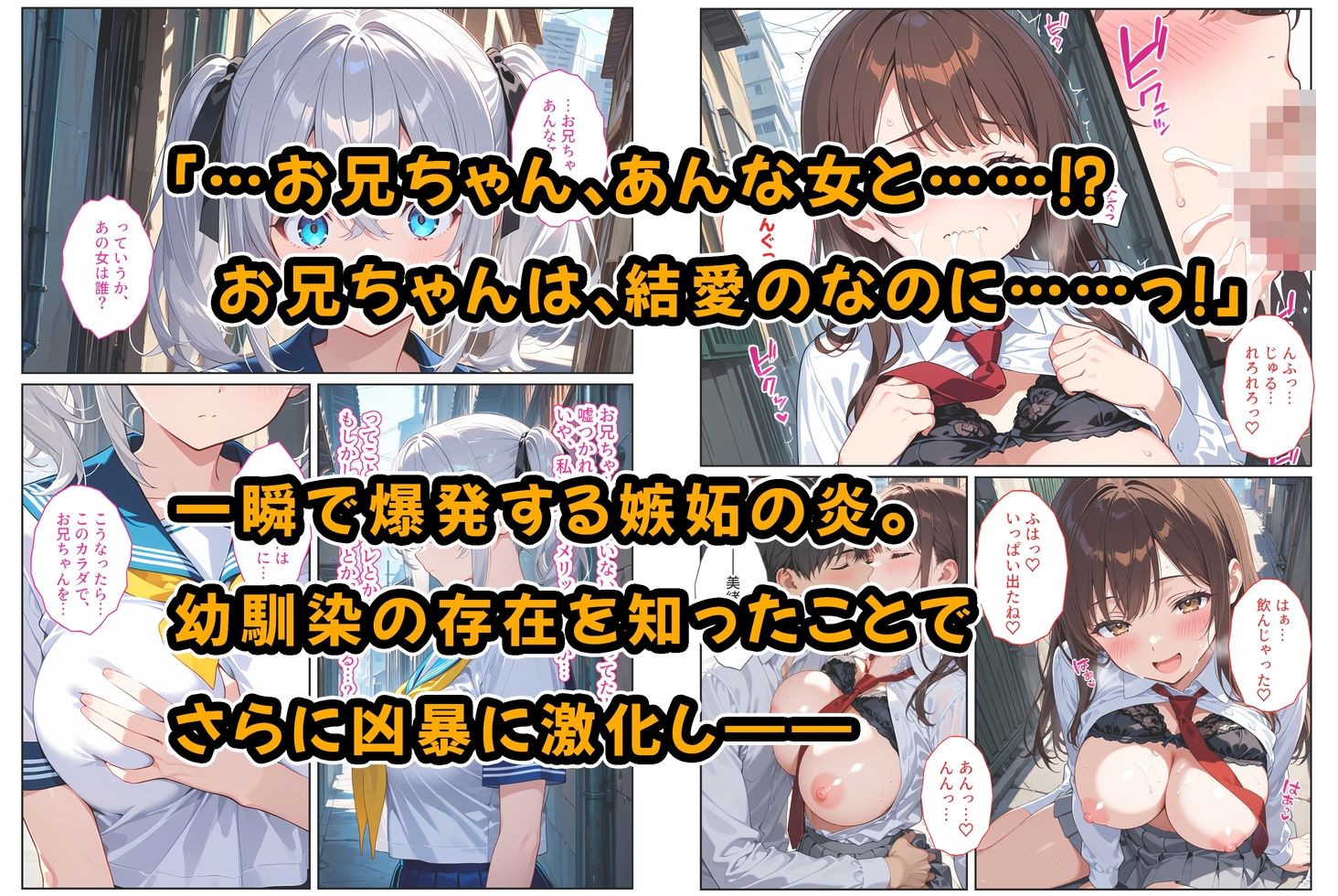 義妹ができたら幼馴染が嫉妬爆発！〜義妹と幼馴染のW爆乳ハーレム中出しセックス〜