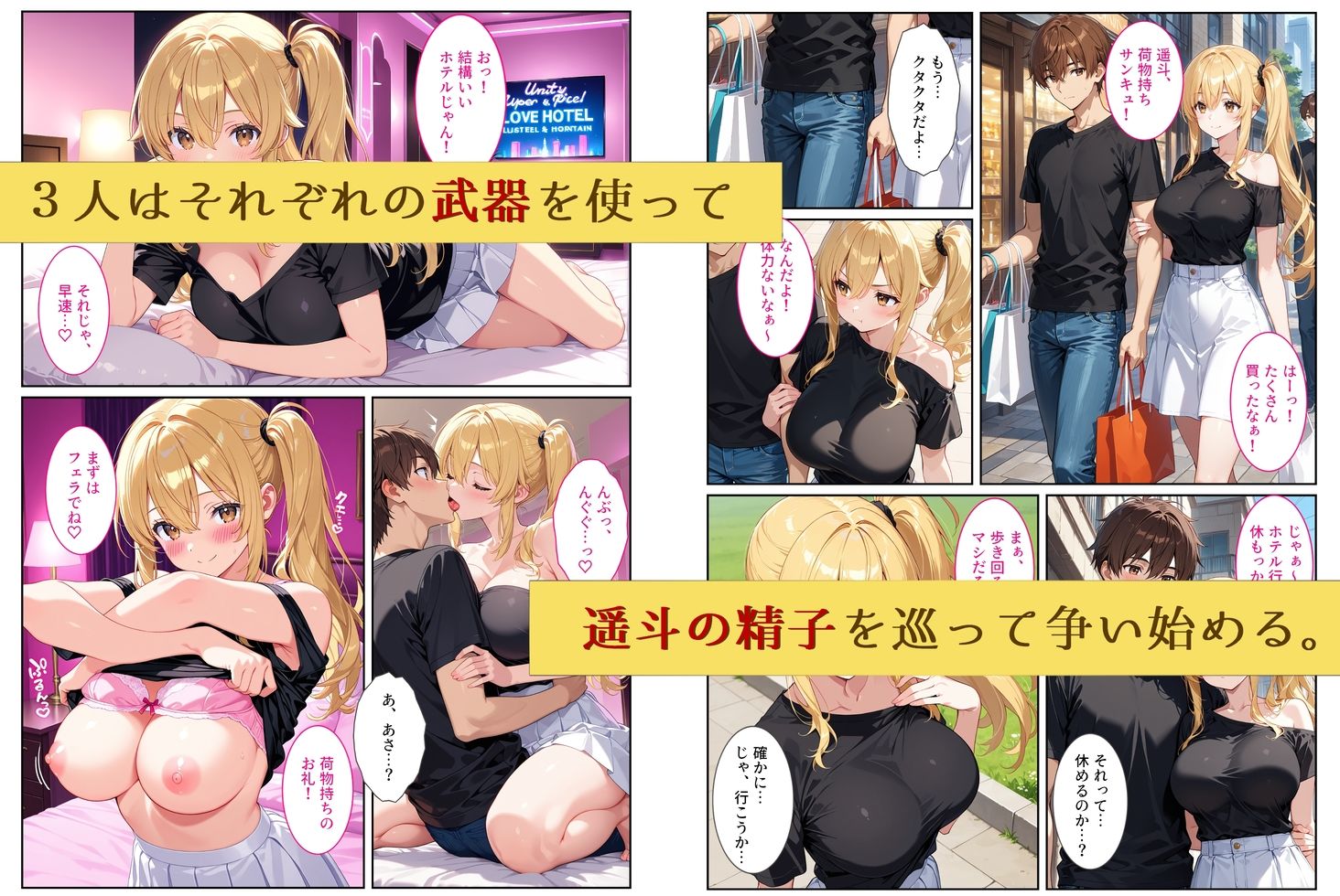 養子になったら爆乳義母と双子義妹に誘惑されて中出しセックスしています！〜孕ませバトル編〜