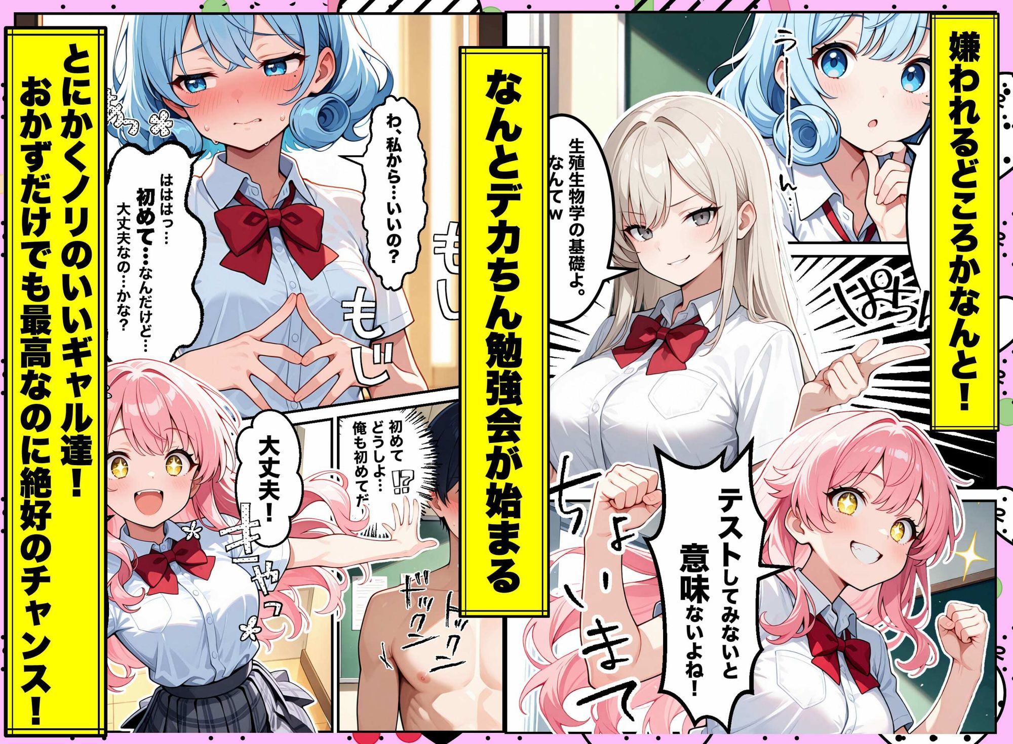 俺のおかず一軍ギャル、デカちんがバレてもてあそばれた結果3人まとめて彼女になったハーレム物語