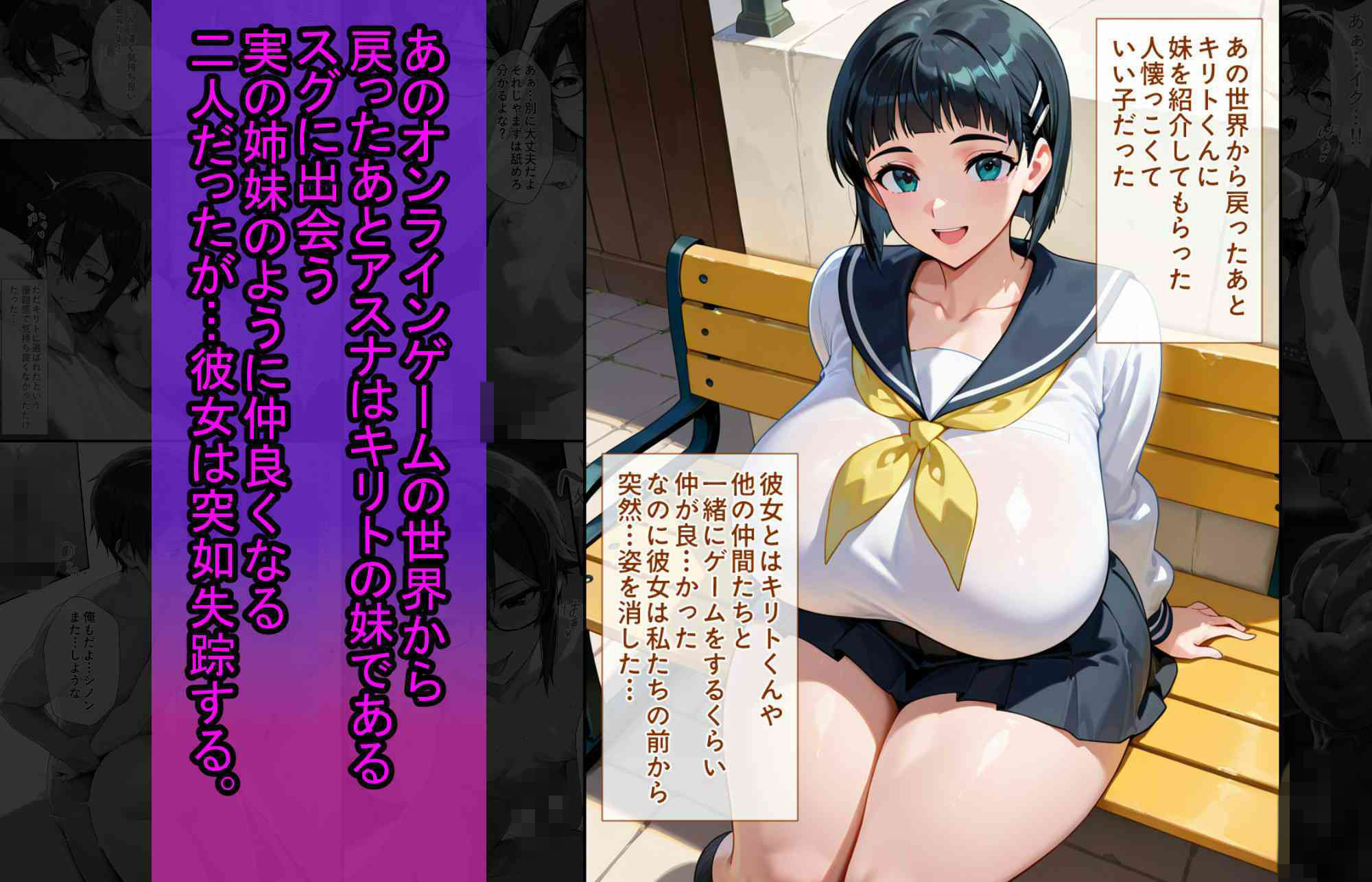 爆乳J●  シノンちゃんが巨根おじさんに寝取られる  話1