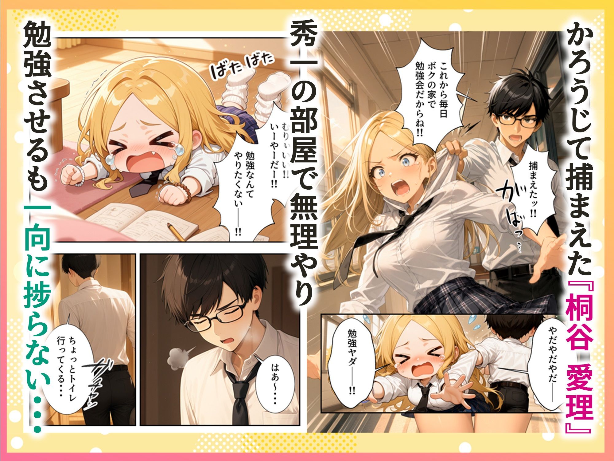 勉強嫌いな1軍ギャル達とデカチンがり勉くん